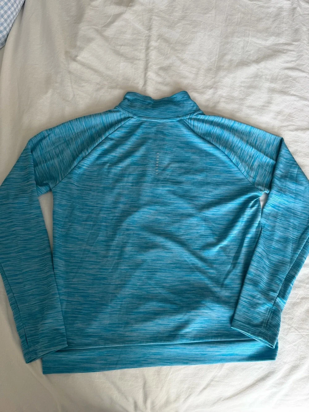 Women’s Nike Light Blue Quarter-Zip Long Sleeve Athletic Top